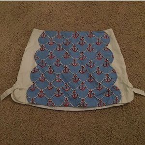 lilly pulitzer anchor skirt size 00